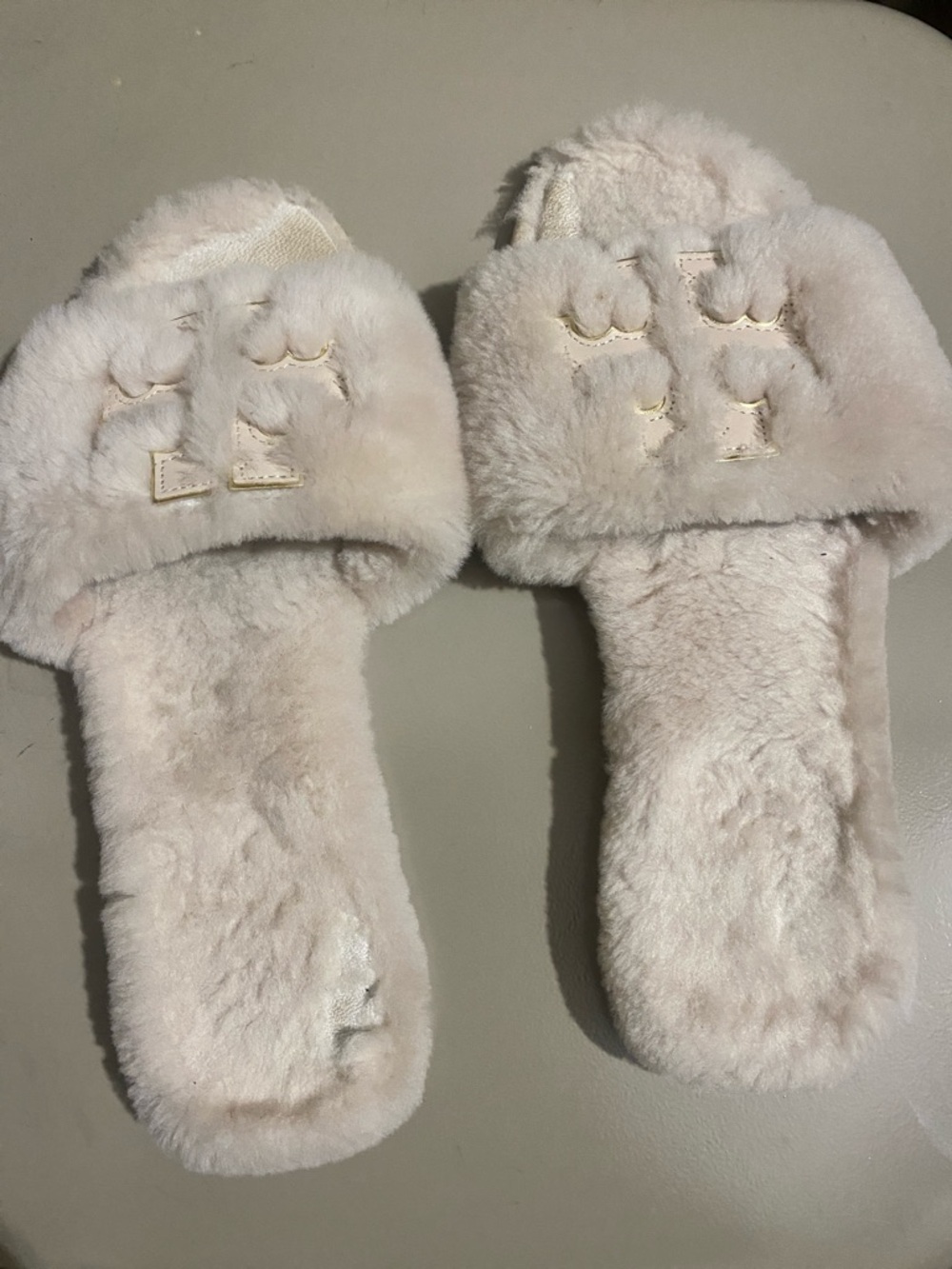 Tory Burch Fuzzy Slide Slippers